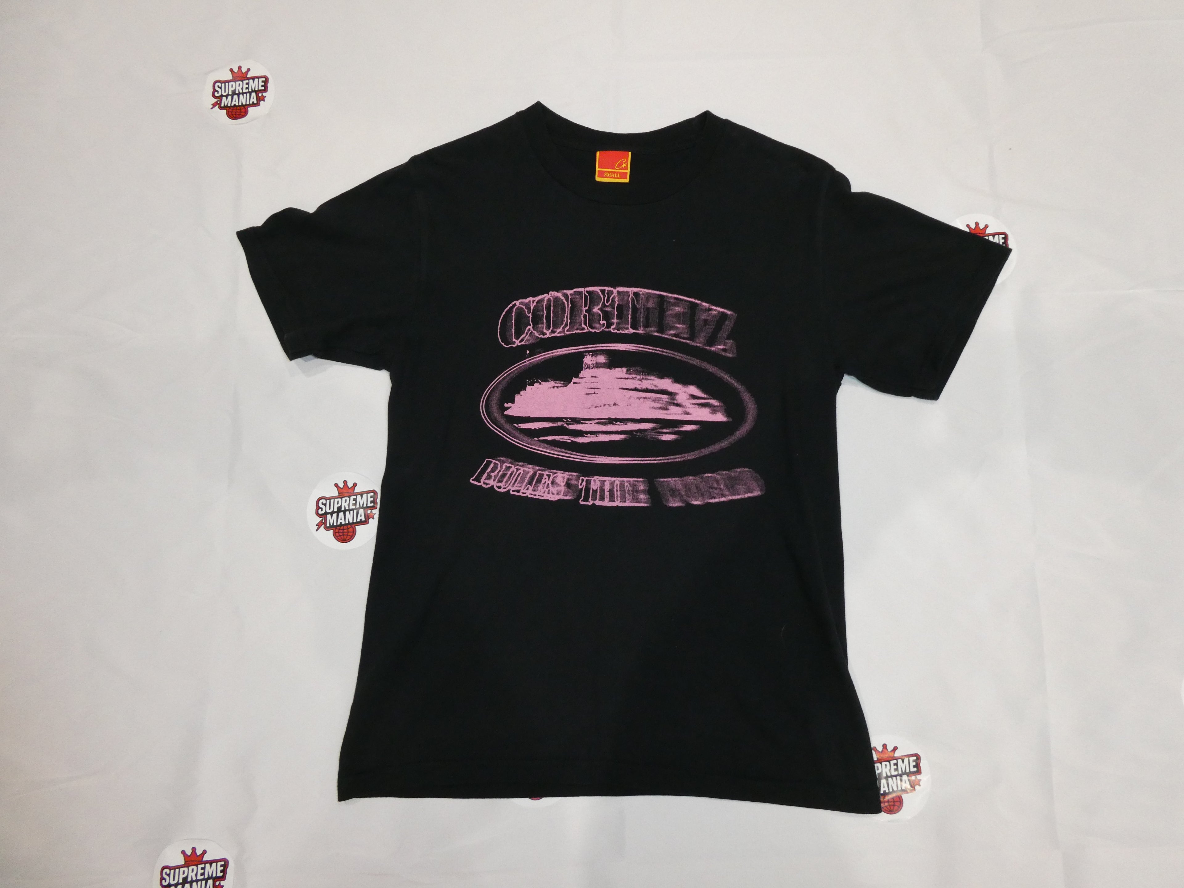 Corteiz Pink Blur Alcatraz T-shirt (UK S)