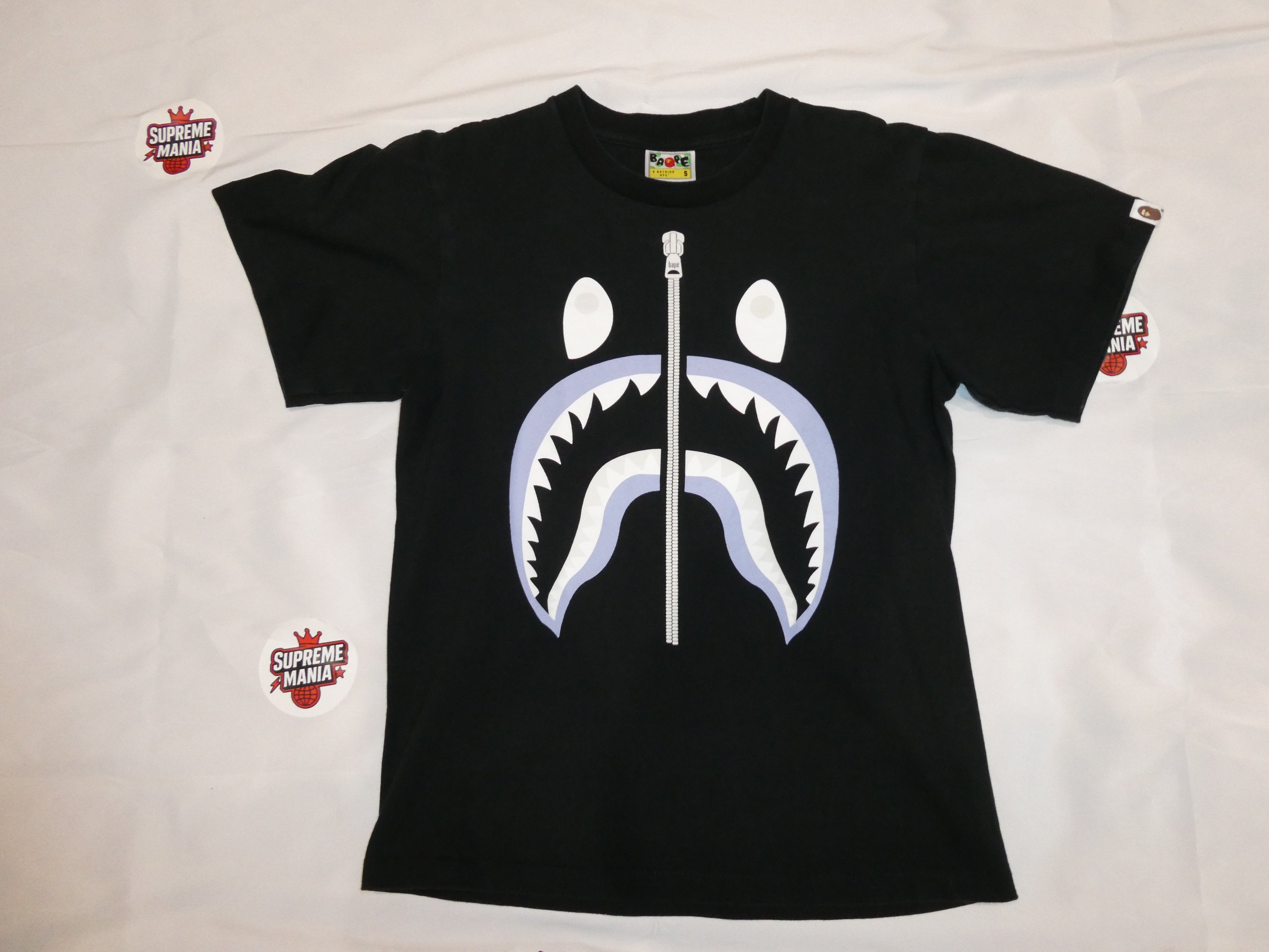 BAPE Text Code Camo Shark Tee (Glow In the Dark) (UK S)